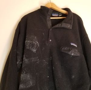 Patagonia vintage synchilla paint and holes